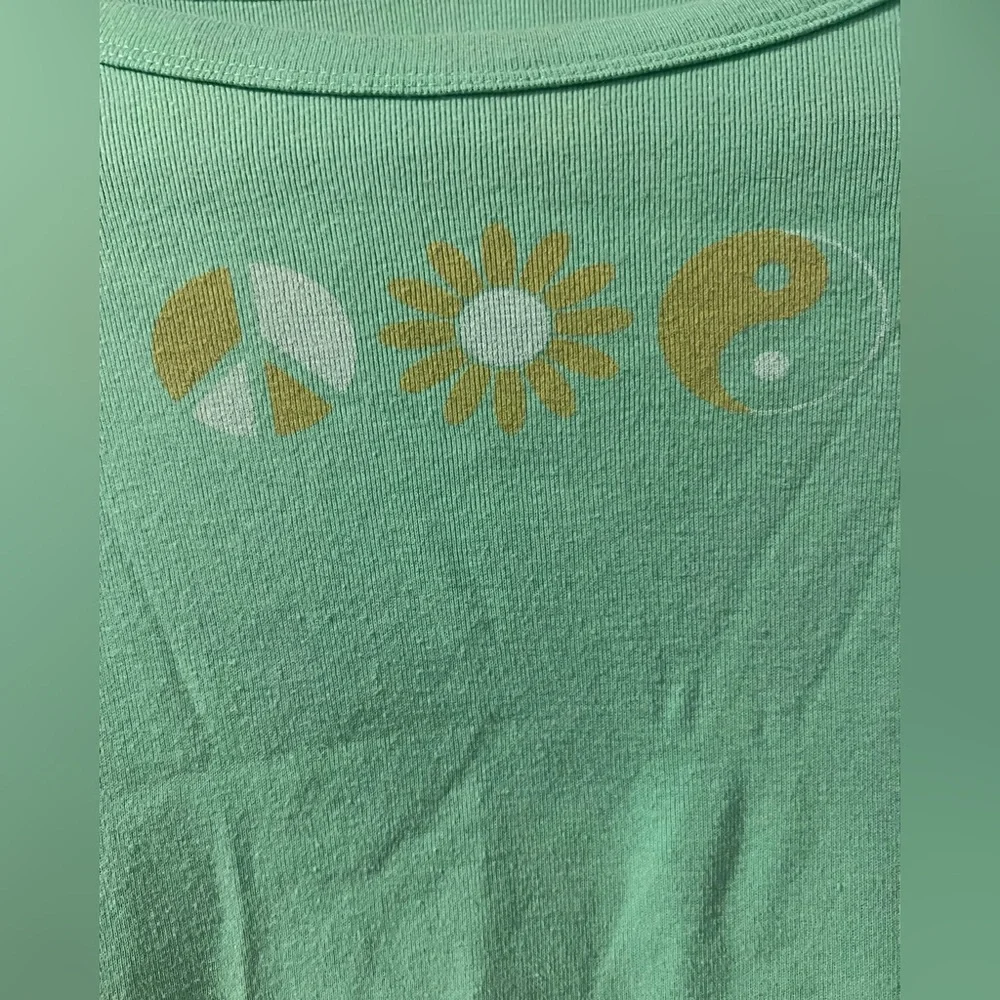 American Eagle Green Graphic Baby Tee - Picture 3 of 3